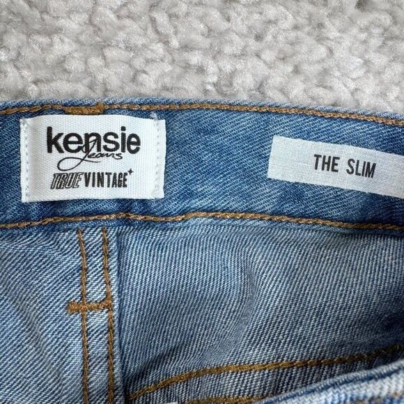 Kensie True Vintage The Slim Patchwork High Rise Jeans 8/29 New - Picture 3 of 9